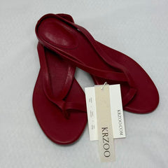 Fine ribbon pointed round-toed flip-flops