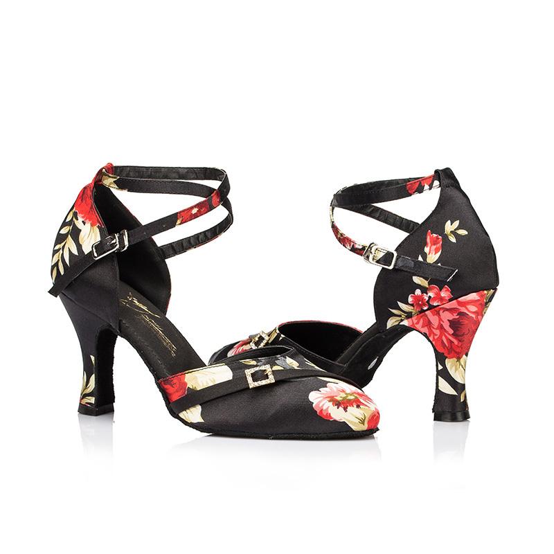 Women's Satin Customized Heel Ballroom Dance Shoes Modern Dance Shoes