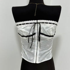 Waist-Cinching Single-Breasted Top