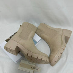 Mid-Calf Platform Combat Boots