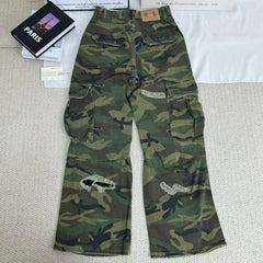 Retro High Street Ripped Camouflage Pants