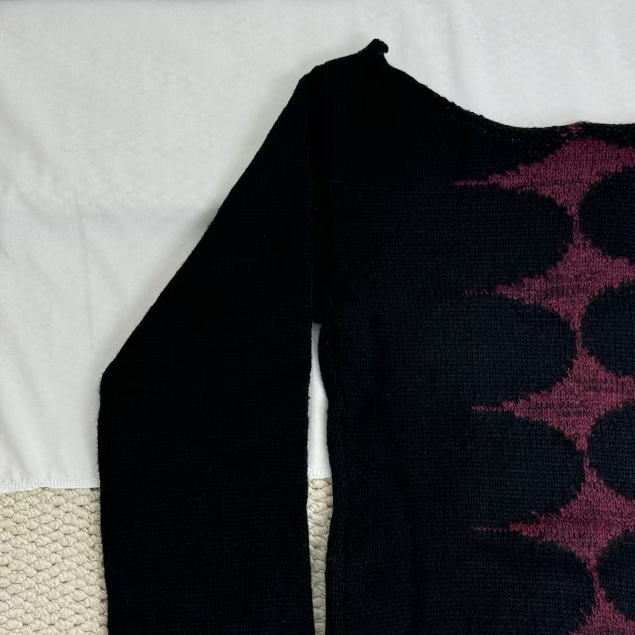 Jacquard Knit Crewneck Sweater