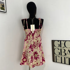 Floral Print Elasticated Slip Dress