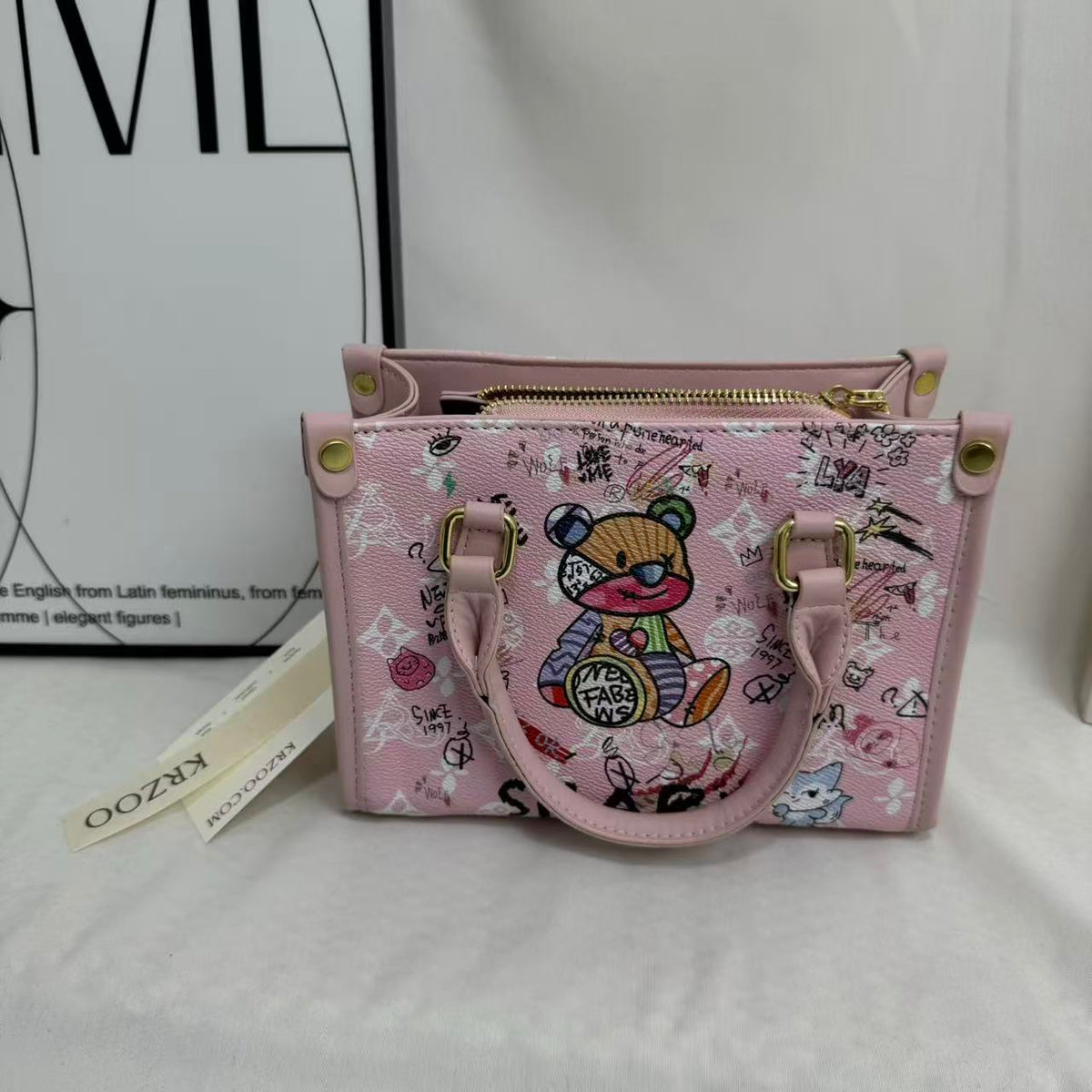 Large-Capacity Printed Shoulder Bag