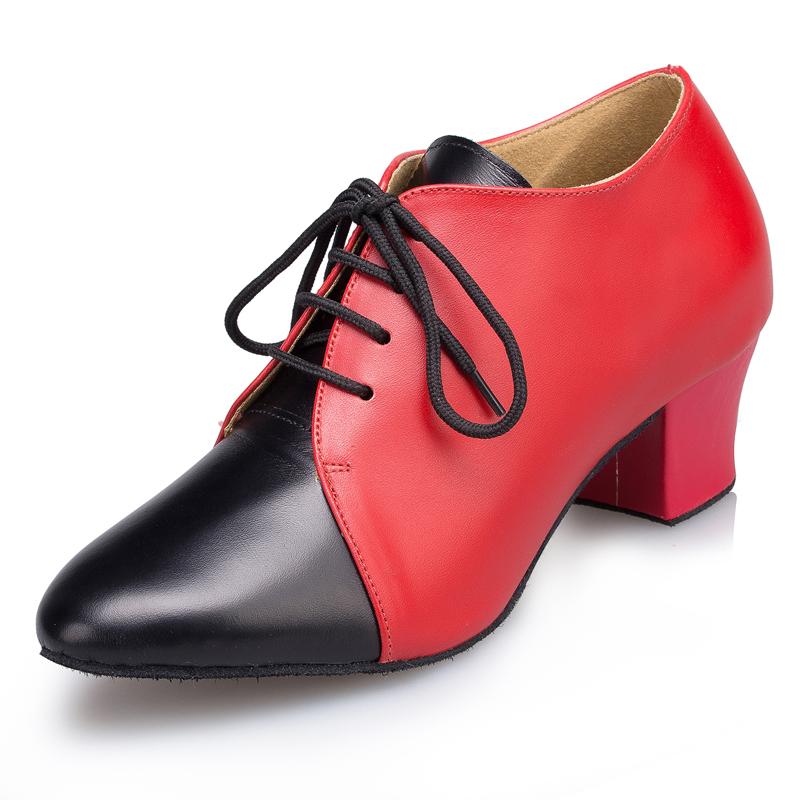 Women's Real Leather 4.5cm Heels Teaching & Practice Shoes Ballroom Dance Shoes