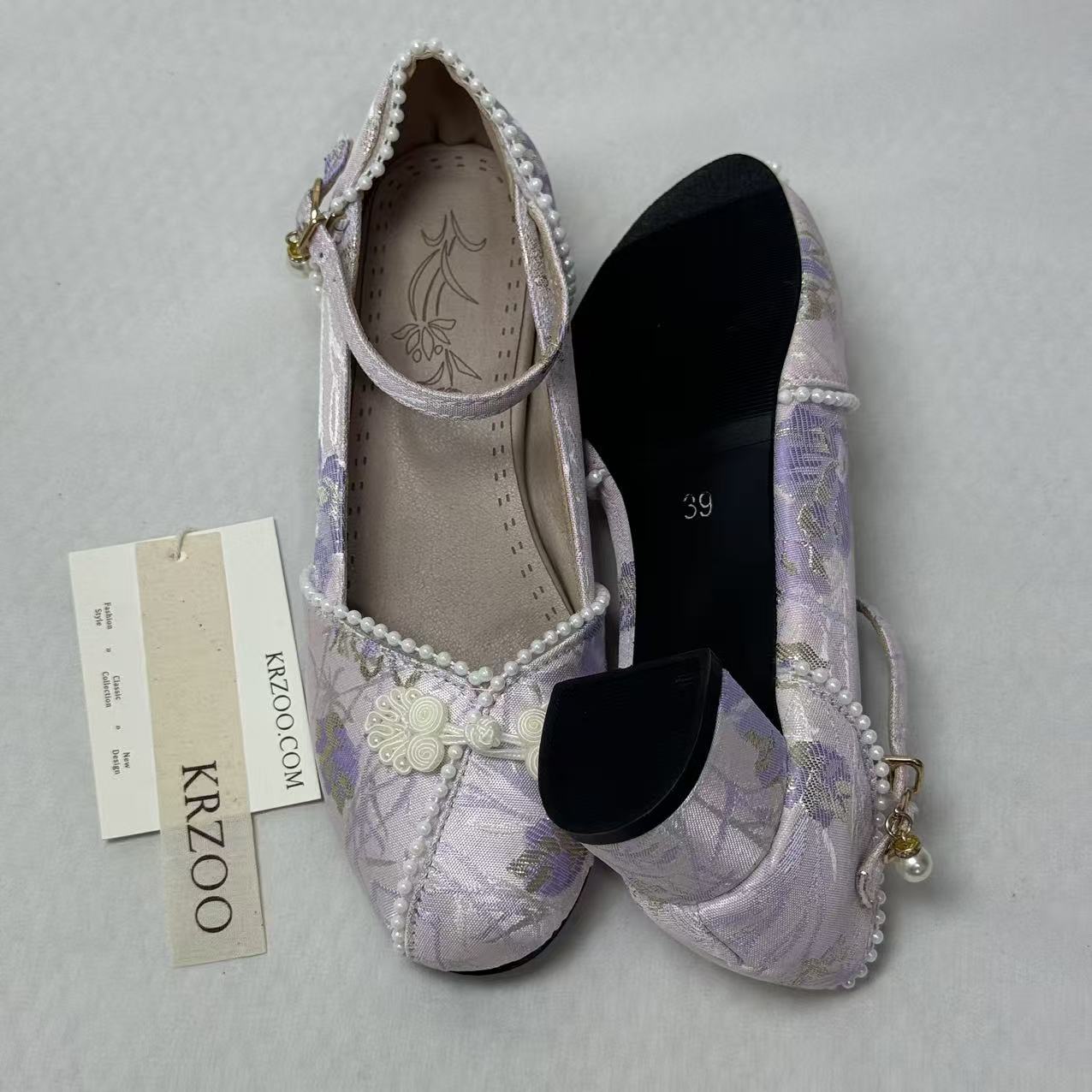 Mary's embroidered high heels