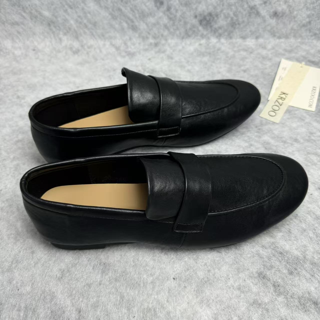 One step in a leather-soled small shoe
