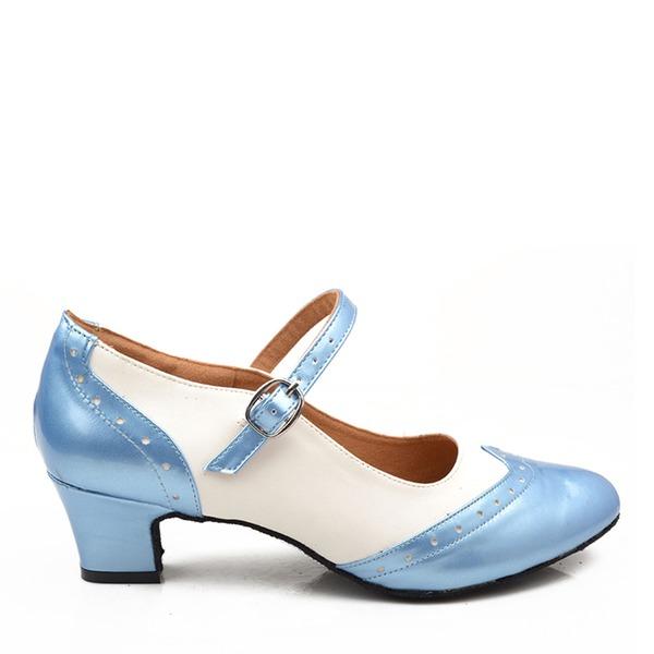 Women's Leatherette Customized Heel Closed Toe Character Shoes Retro Dancing Shoes