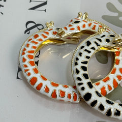 Vintage-Style Enamel Zebra Bangle
