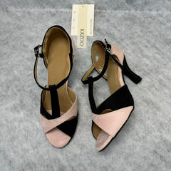 Contrasting-color Latin-style soft-soled dance shoes