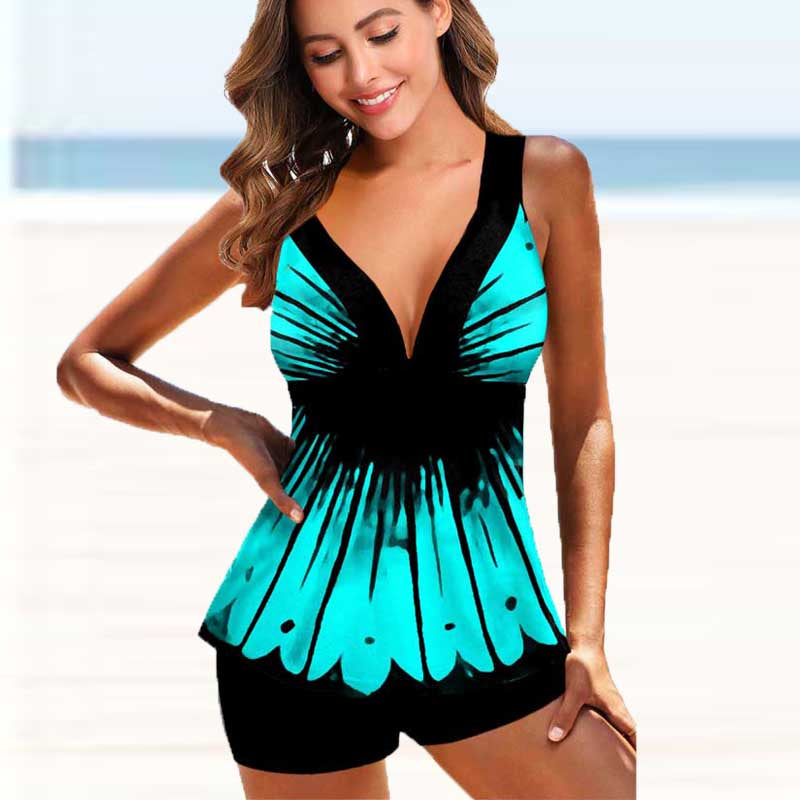 Sexy Two Piece Swimwear Women 2022 New Monokini Bathing Suit Bodysuit Plus Size Swimsuit Beach Female Swimming Tankini Wear