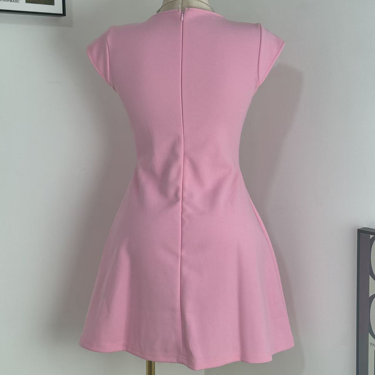 Slim-Fit Backless A-Line Dress