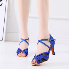 Women's Leatherette Customized Heel Ballroom Dance Shoes Salsa Latin Dance Shoes