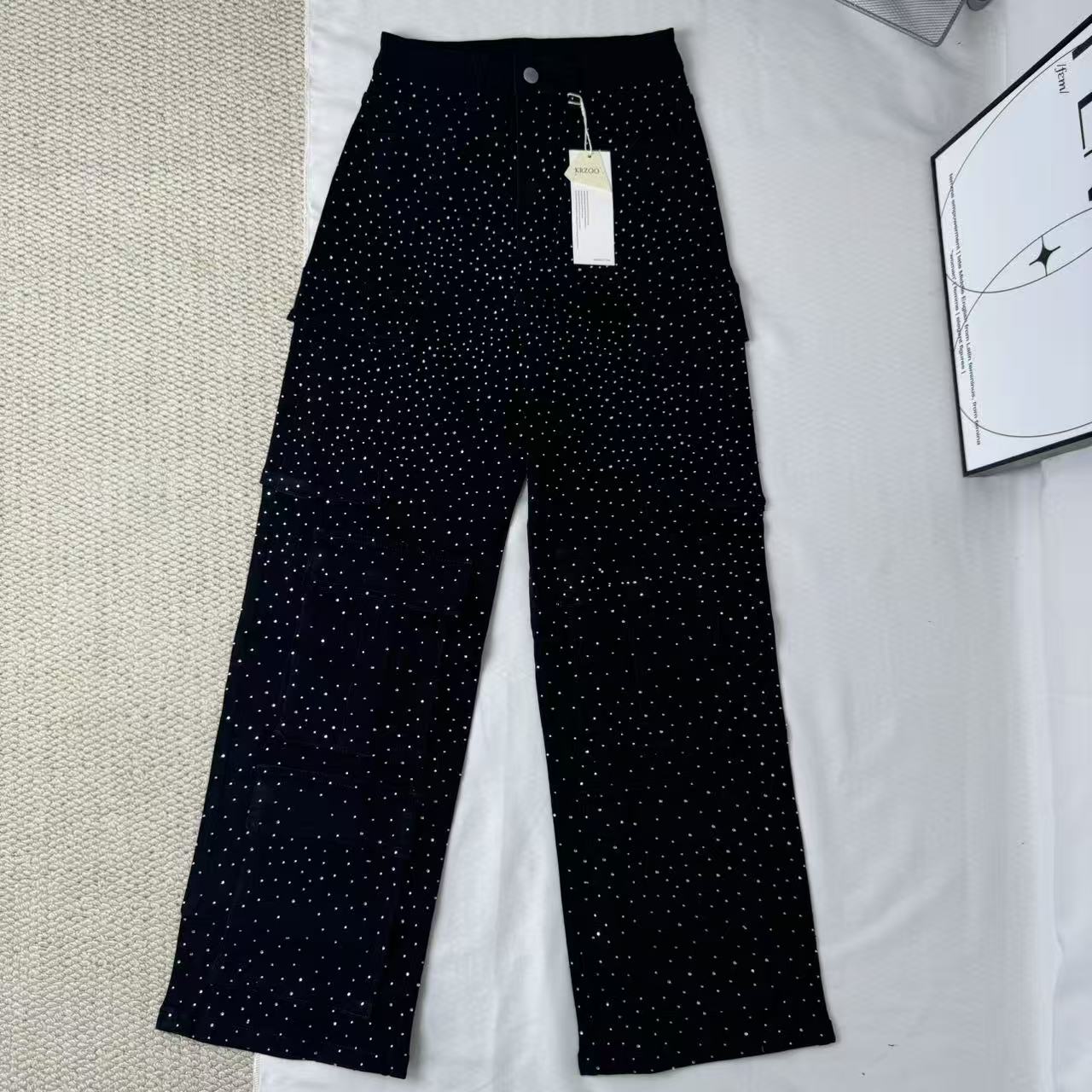 High-Waisted Starry Sky Jeans