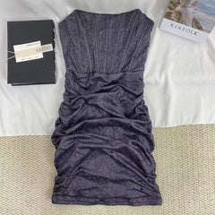 Pleated Shimmering Dress