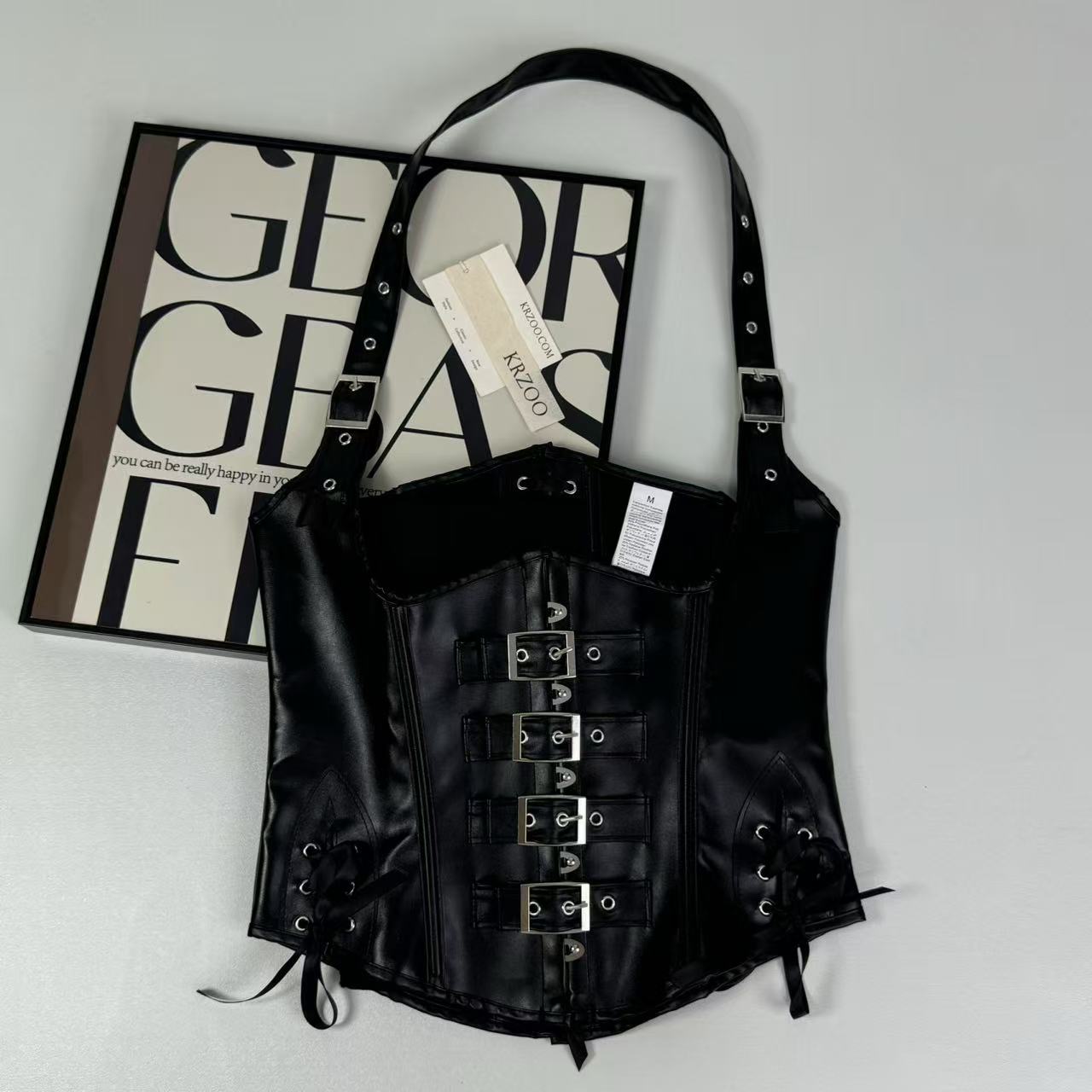 Shoulder straps around neck with PU waistband