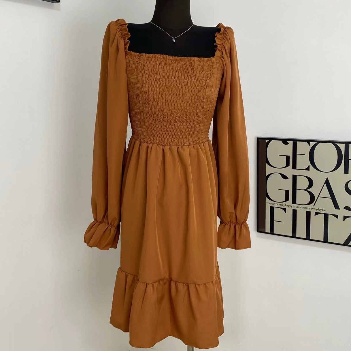 Parallel Crepe Bodice Dress