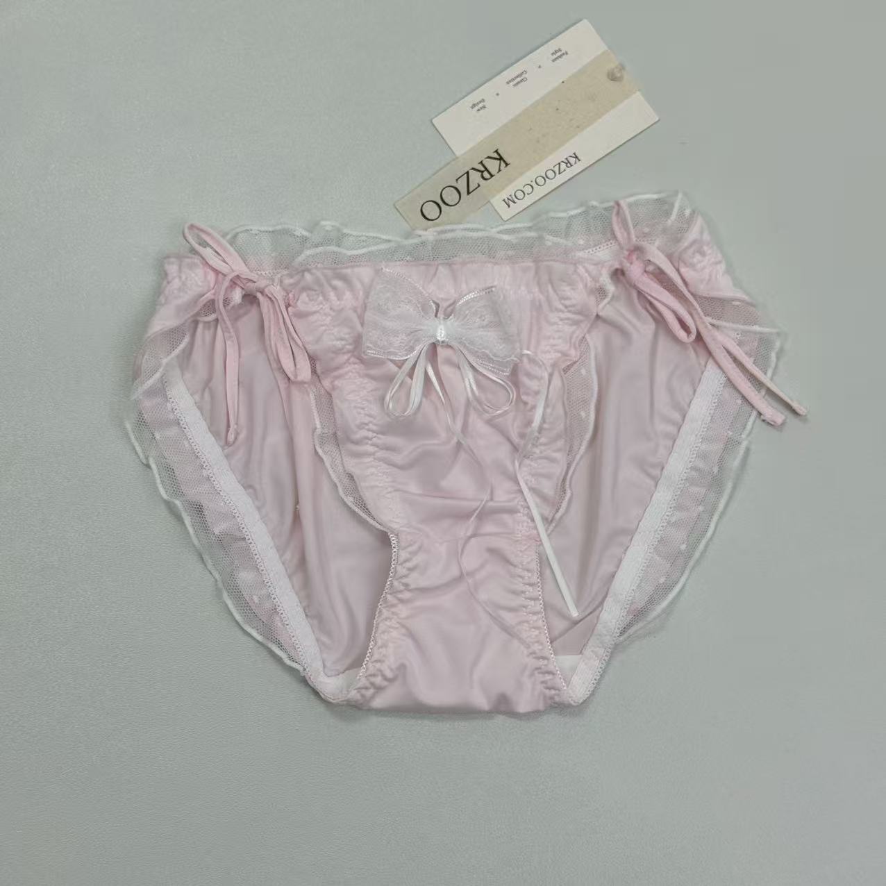 Lace-edged drawstring underpants