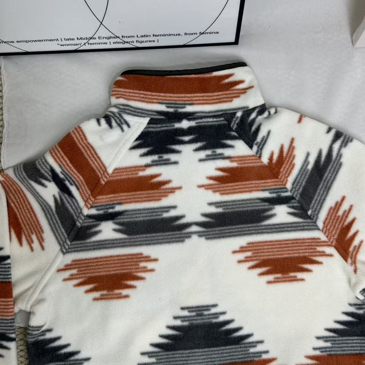 Color-Blocked Lapel Plush Jacket