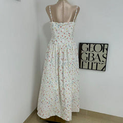 Slimming Floral Print Sundress With Ethereal Charm