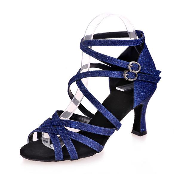 Women's Sparkling Glitter 7.5cm Ballroom Dance Shoes Latin Shoes