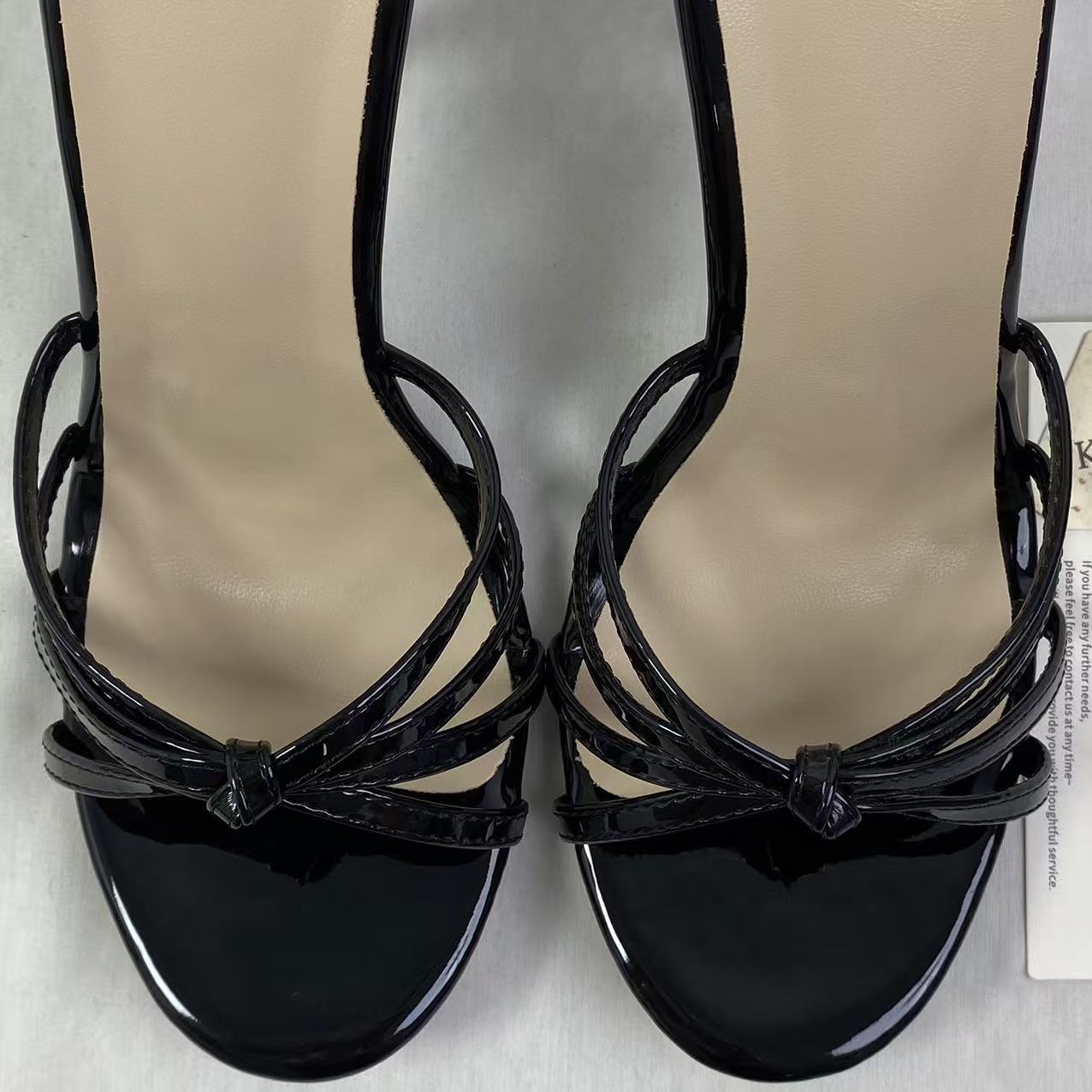 Spun crystal platform high heel