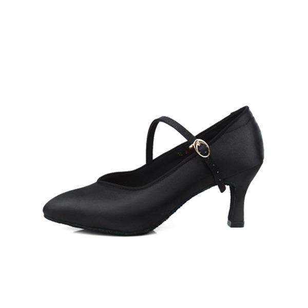 Women's Satin Customized Heel Modern Dance Shoes Ballroom Dance Shoes