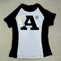 Short-sleeved letter-style t-shirt