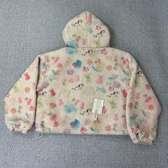 Cute graffiti lamb fur coat