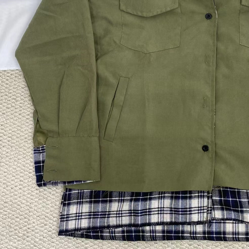 Retro Checkered Work Jacket