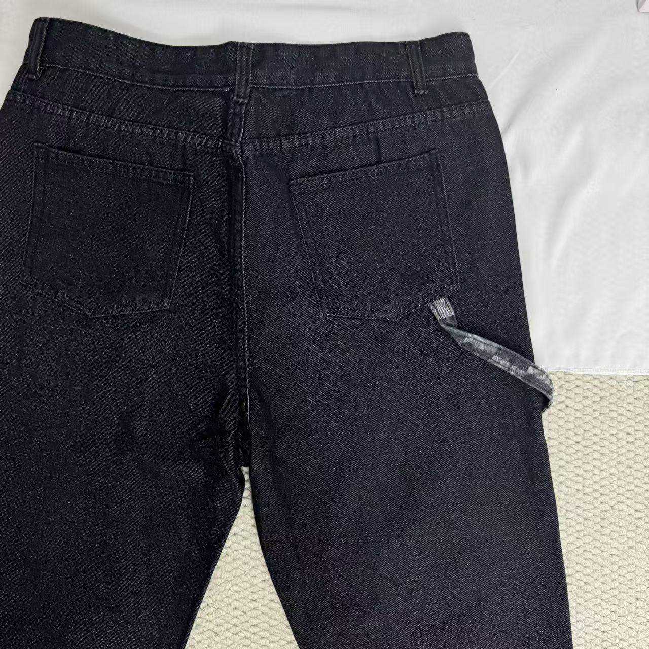 Checkered Patchwork Pocket Pants