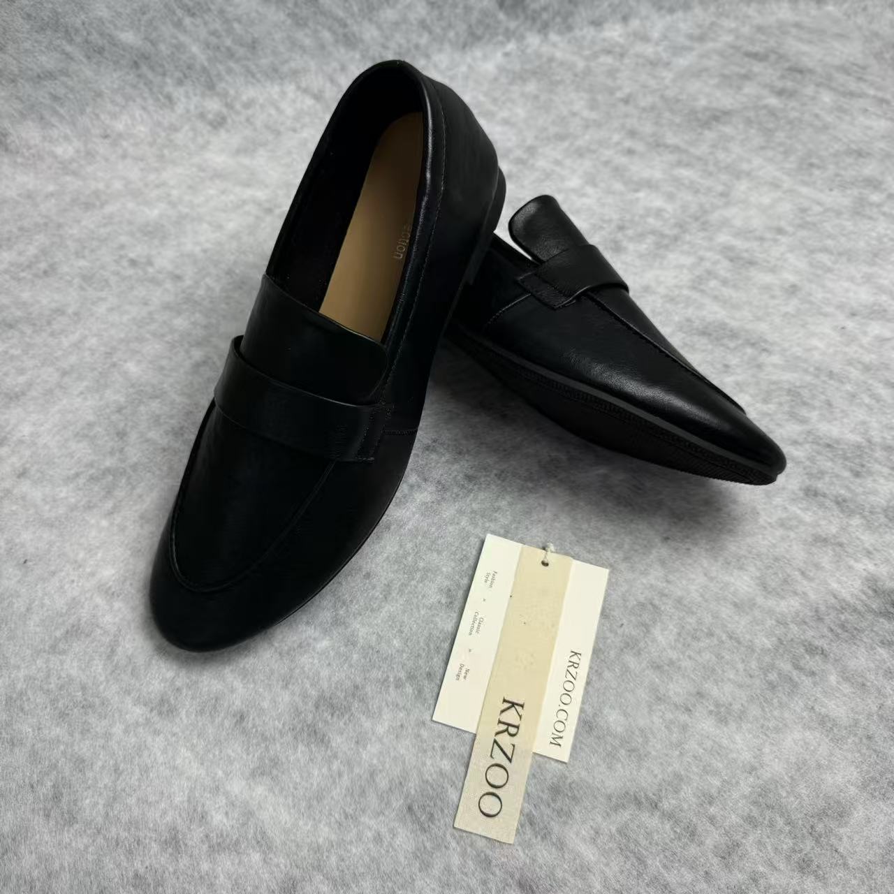 One step in a leather-soled small shoe