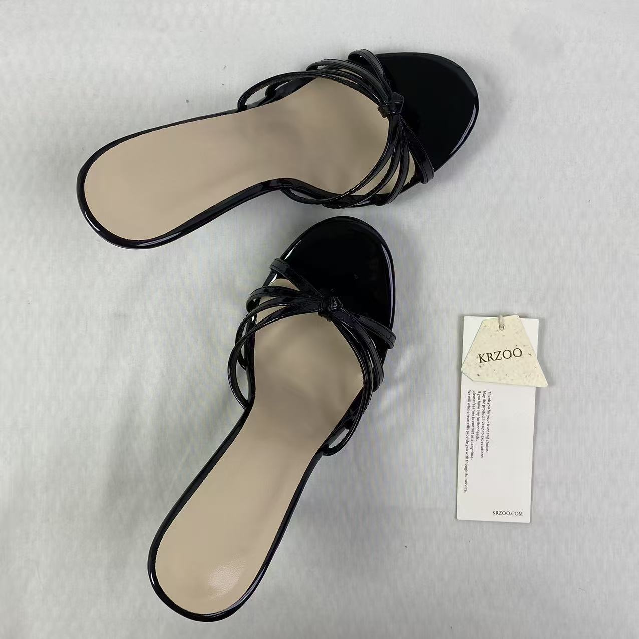 Spun crystal platform high heel