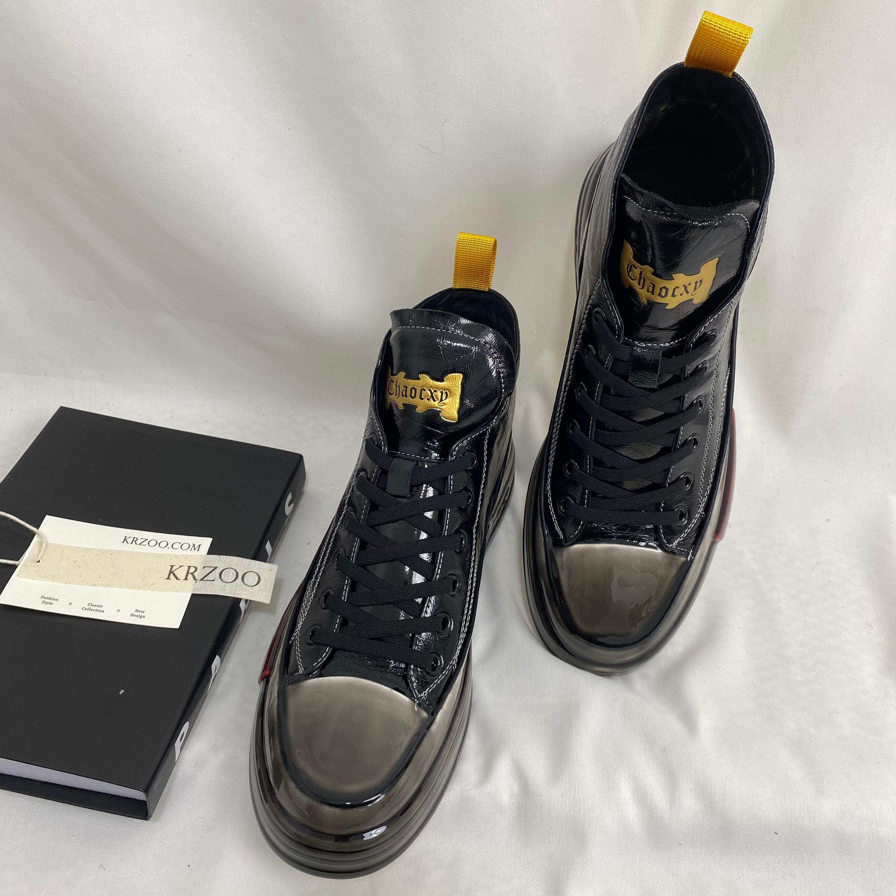 Glued Leather Casual Shoes