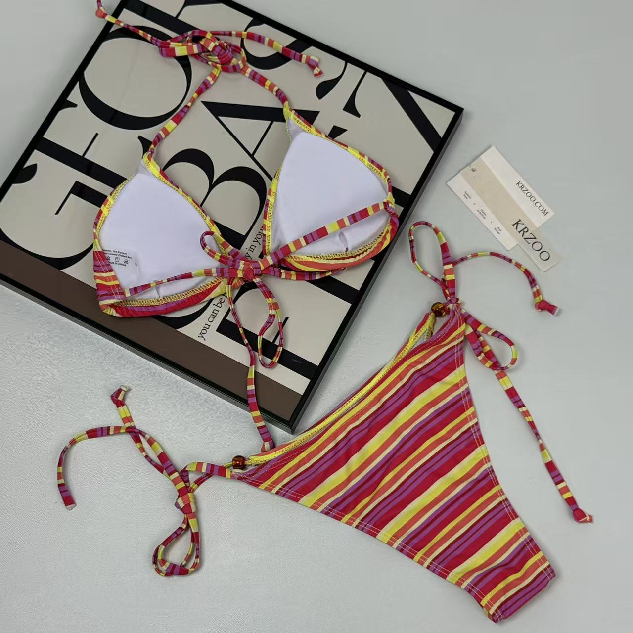Three-piece striped sling set