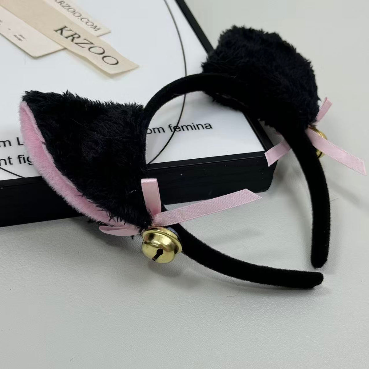 Bows as hair clips for cat ears