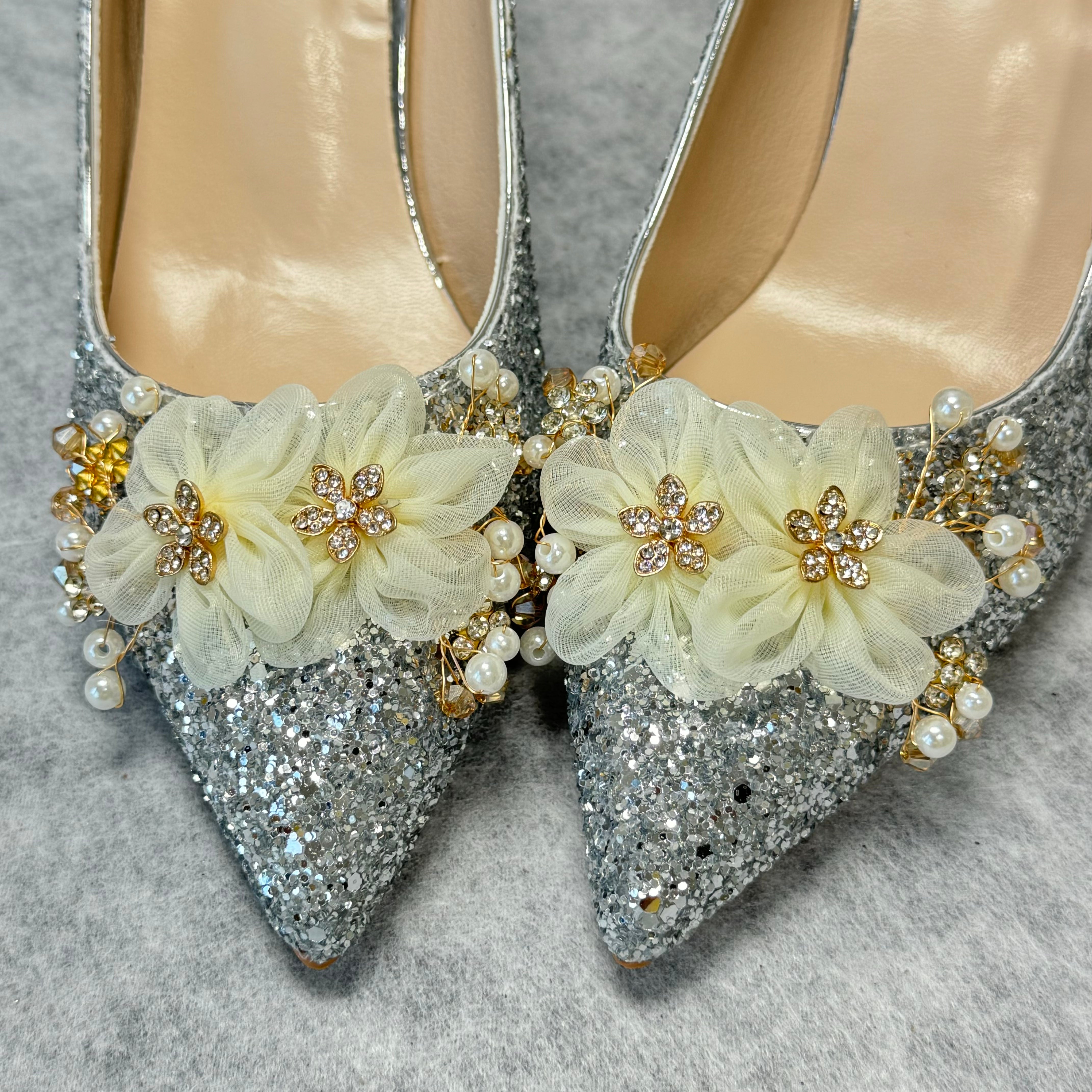 Crystal stiletto heels
