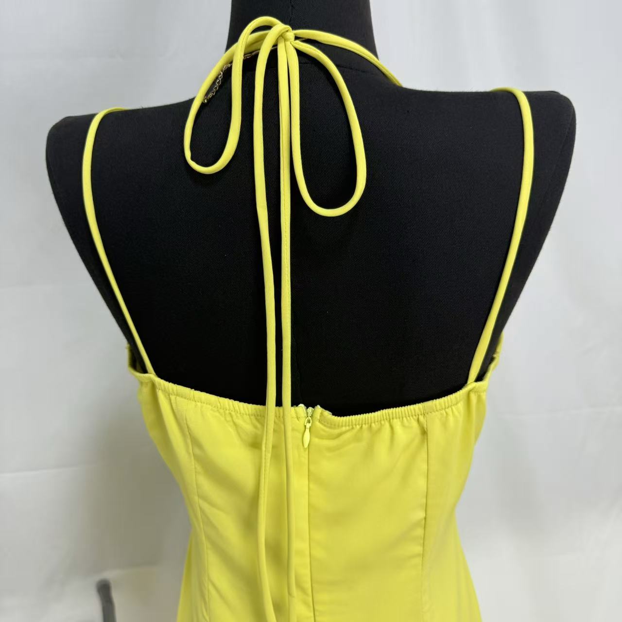 Halter-Neck Backless Mini Skirt