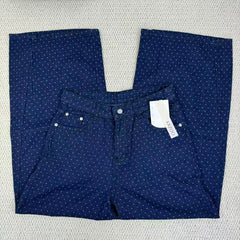 Blue dotted elongated paratrooper pants