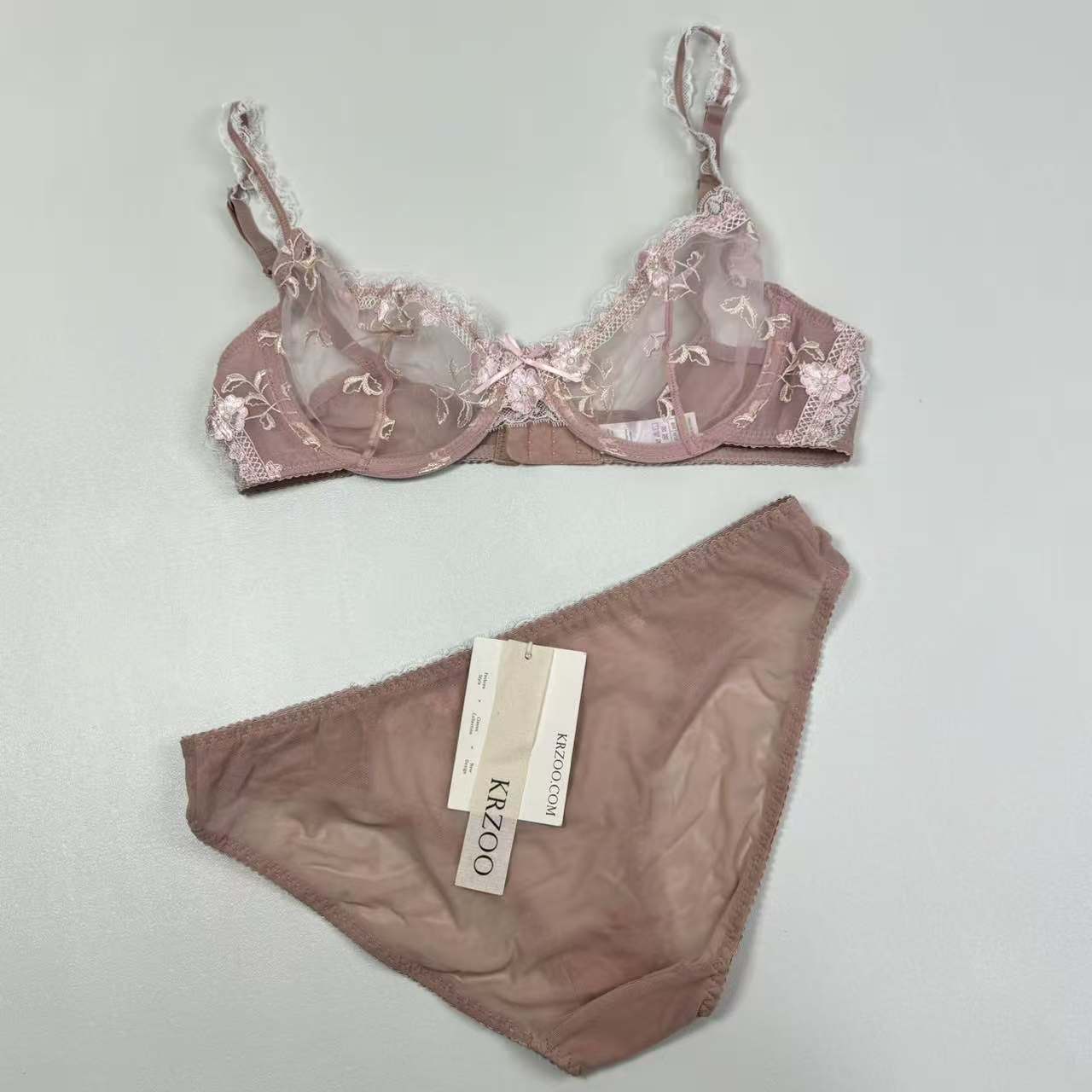 Embroidered lace transparent underwear cover