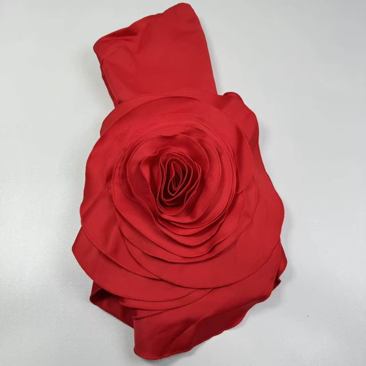 Strapless 3D three-dimensional floral dress