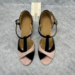 Contrasting-color Latin-style soft-soled dance shoes