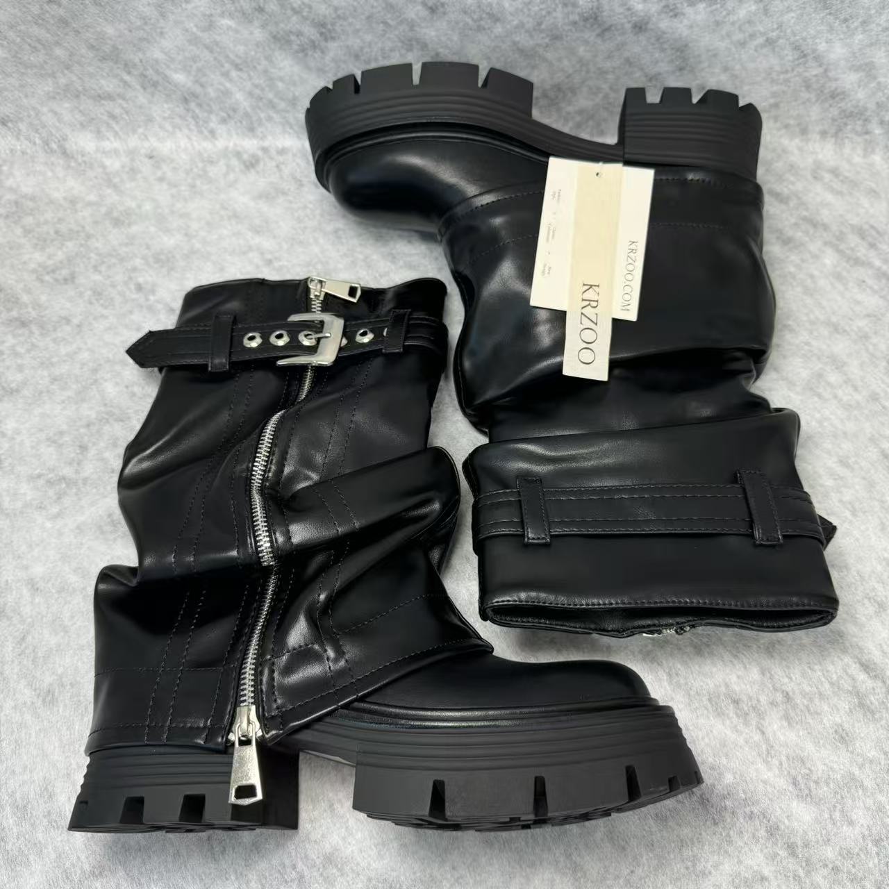 Knight boots - thick-soled and long-legged boots
