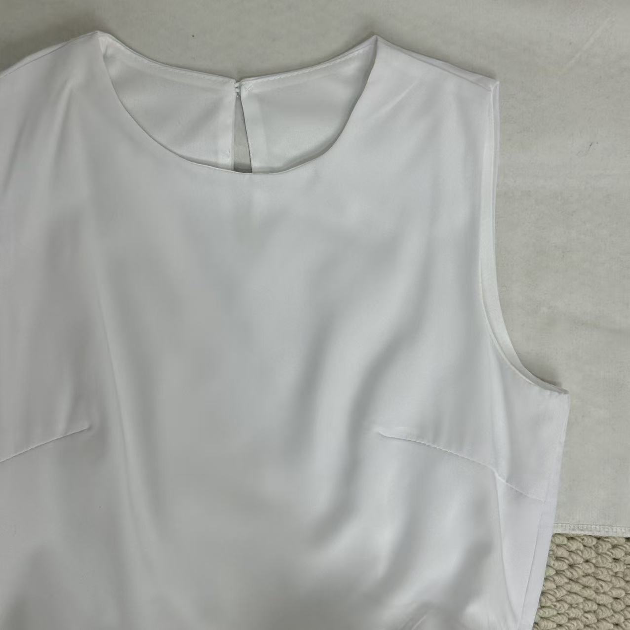 Patchwork Solid Color Crew Neck Top
