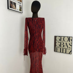 Leopard Print Fishtail Dress