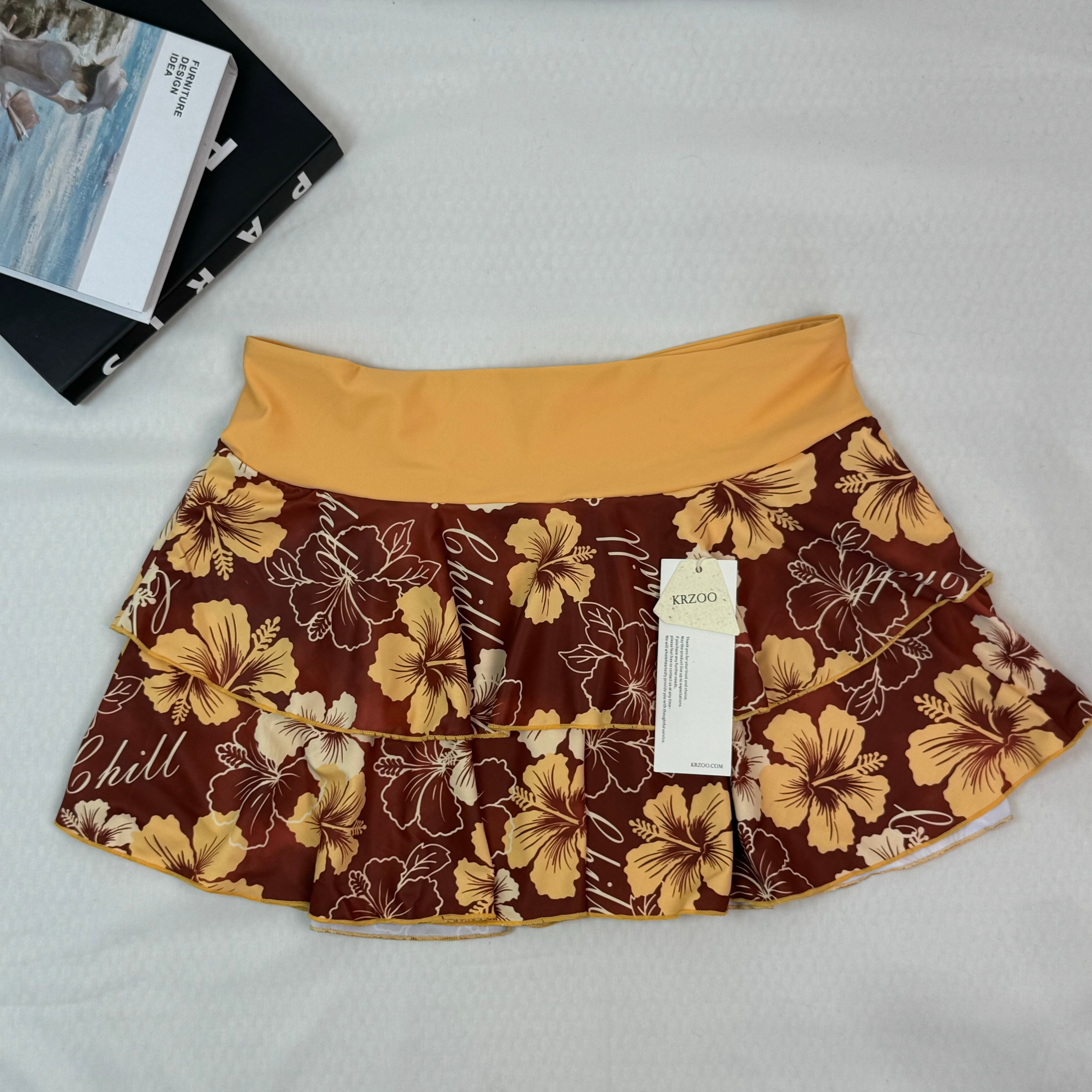 Floral three-piece swimsuit