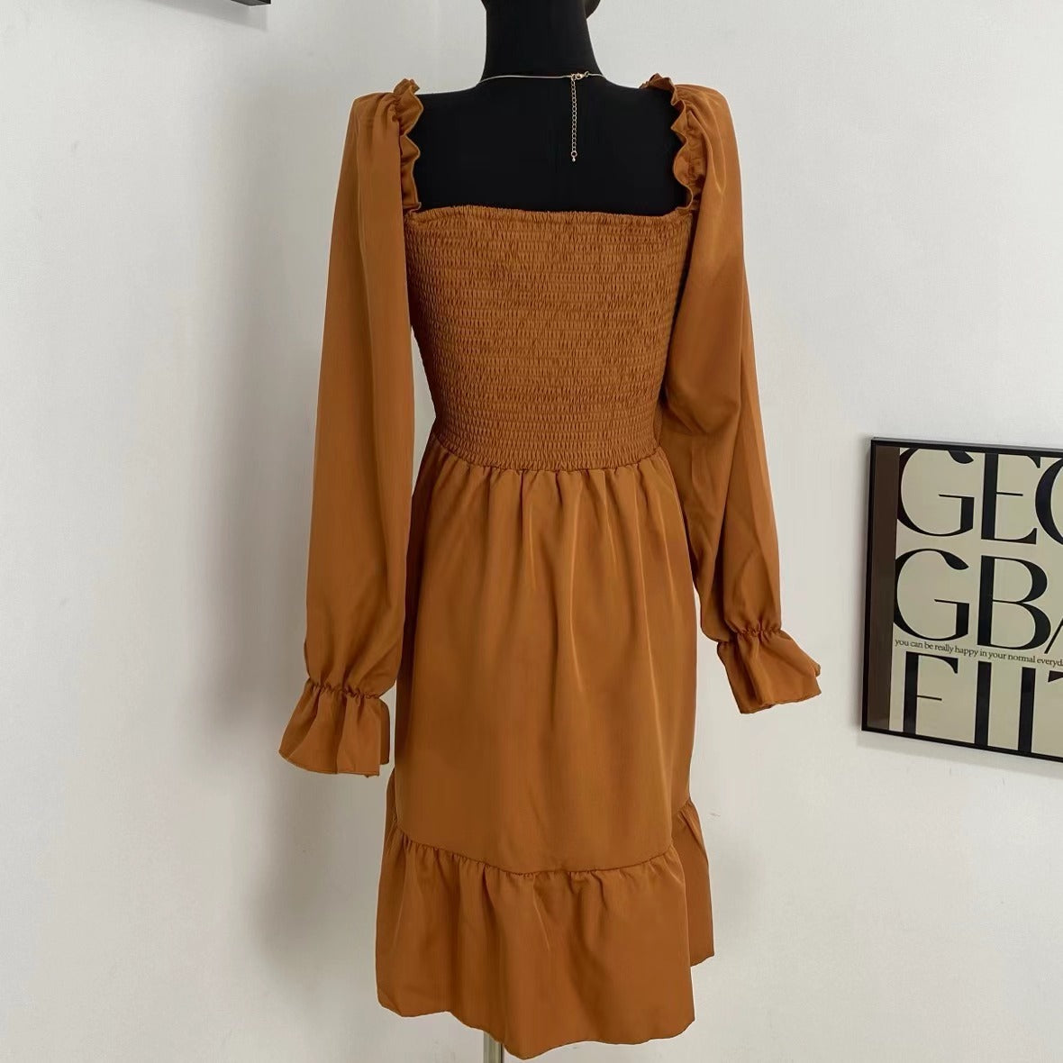 Parallel Crepe Bodice Dress