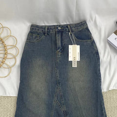 Lrregular Hem Midi Skirt