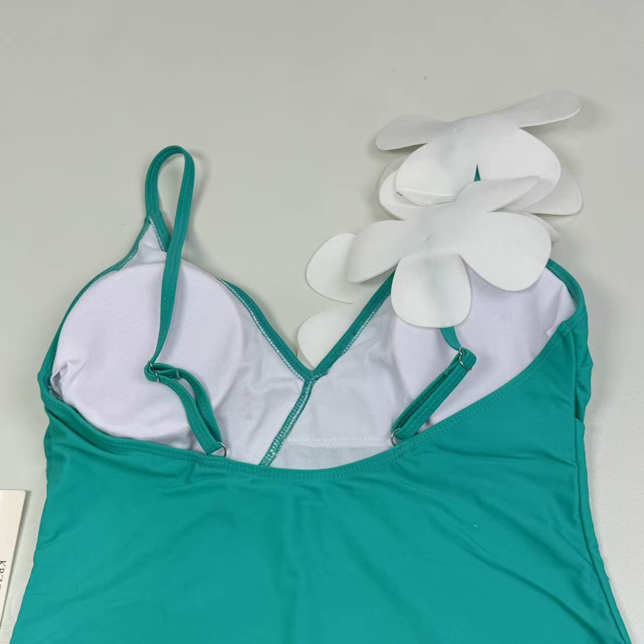 Flower-decorated swimming suit set