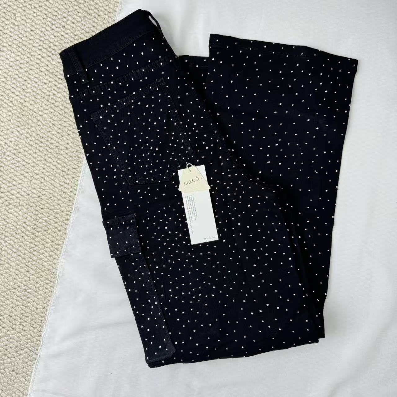 High-Waisted Starry Sky Jeans